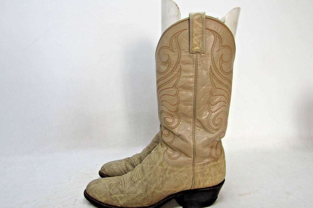 Dan Post Mens Size 8.5 D Beige Cowboy Western Boots